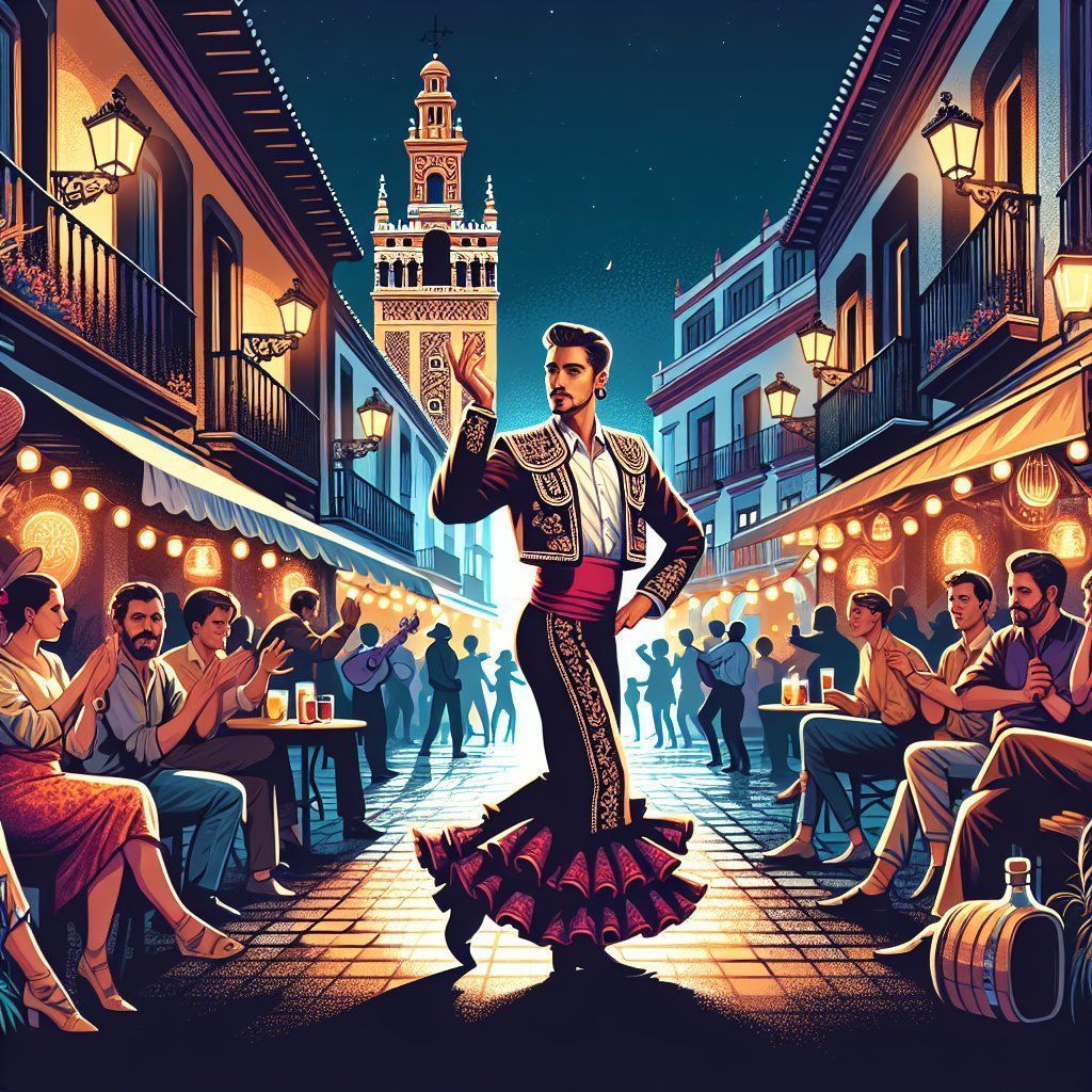 flamenco en el centro de Sevilla