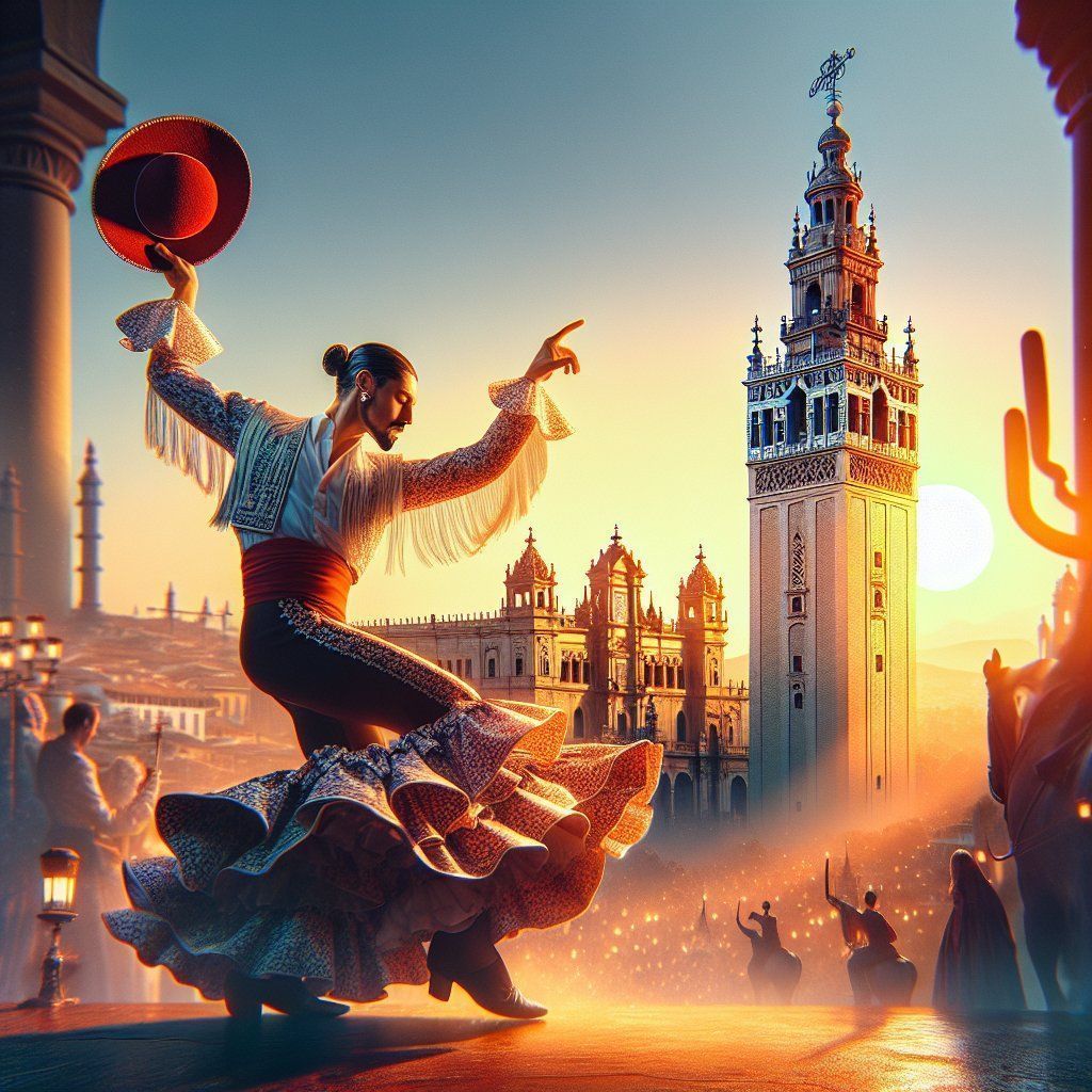 flamenco junto a la Giralda